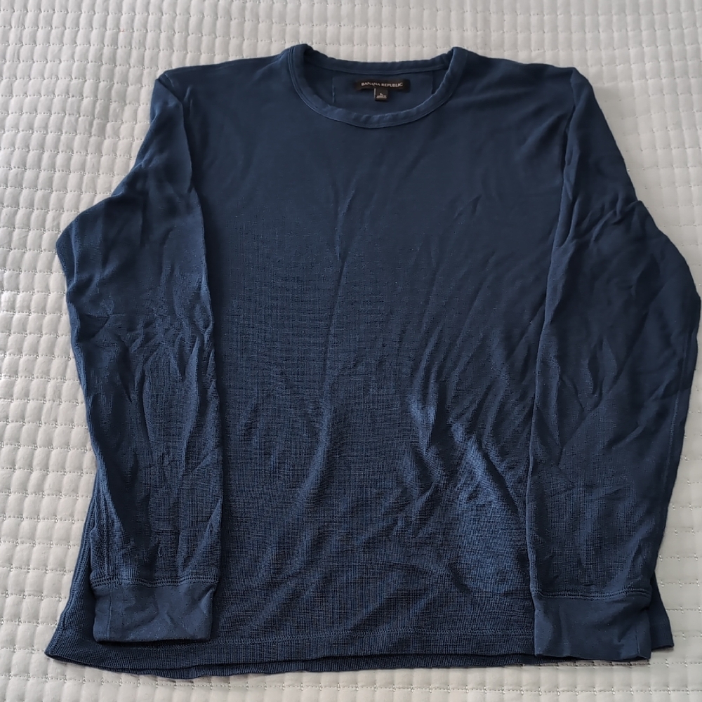 Banana Republic Deep Blue Long Sleeve Tee
